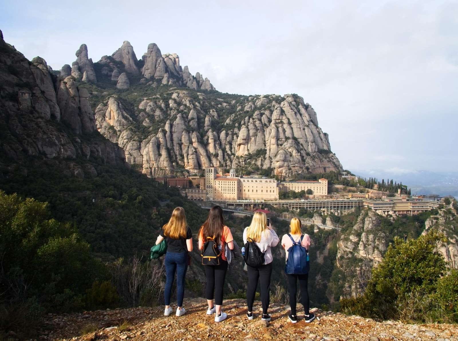 Students overlooking Monserrat by William Lewis