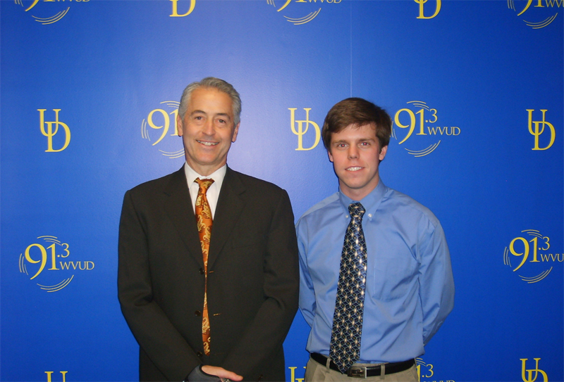 Vice President of Student Life, Michael Gilbert with Scott Ohlmacher