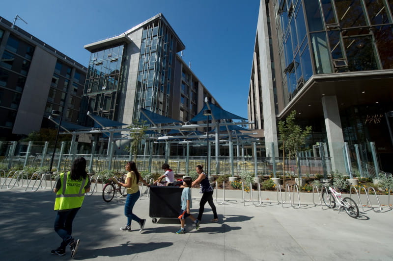 Built in 2016, the Mesa Court Towers are the campus’s first high-rise dorms.