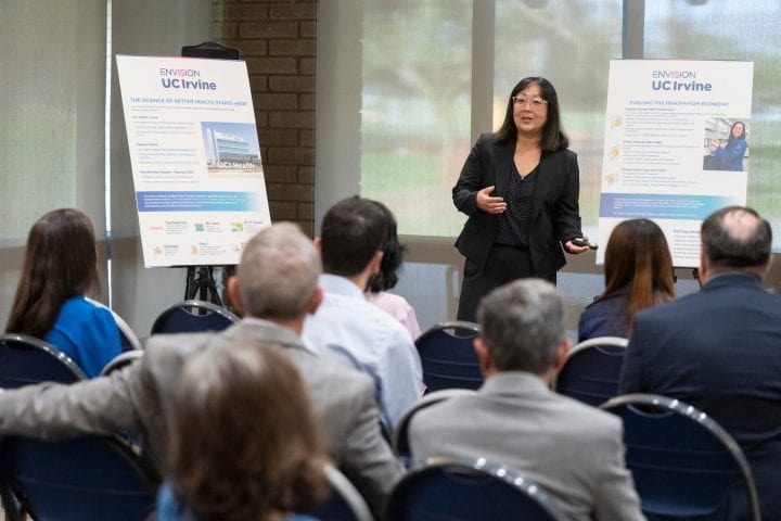 Sherry Main, UC Irvine vice chancellor for strategic communications and public affairs, shares info